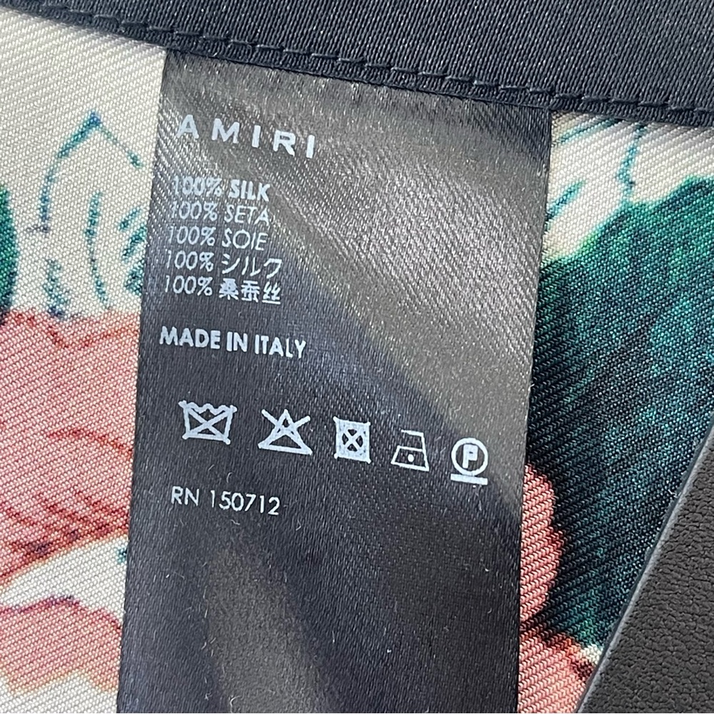 AMIRI California Hawaiian Map White Multi Silk Scarf Size One Size - Picture 10 of 10